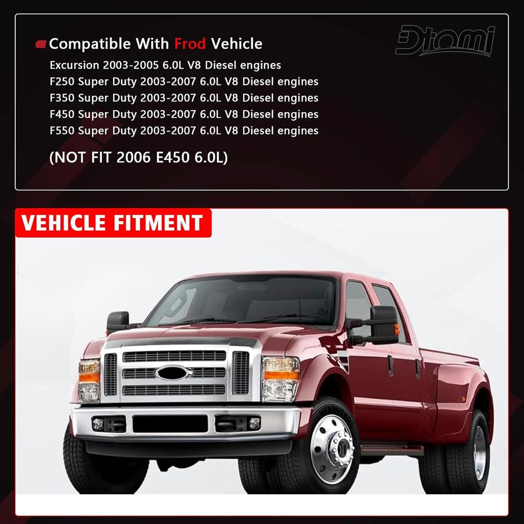 Fuel Filter And Oil Filter Compatible With Ford Vehicle 2003-2007 F250 F350 F450 F550 Super Duty, 2003-2005 Excursion Diesel 6.0L Powerstroke
