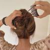 2 Pieces of Fashionable and Elegant Magic Combs Suitable for Women's Accessories, Adjustable Elastic Double Comb Hair Clips Suitable for Th