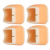 4 Peças Protetores de Silicone para Móveis 3,3x3,9x3,9cm Antiderrapantes Capas para Pés de Cadeira Mesa(laranja )