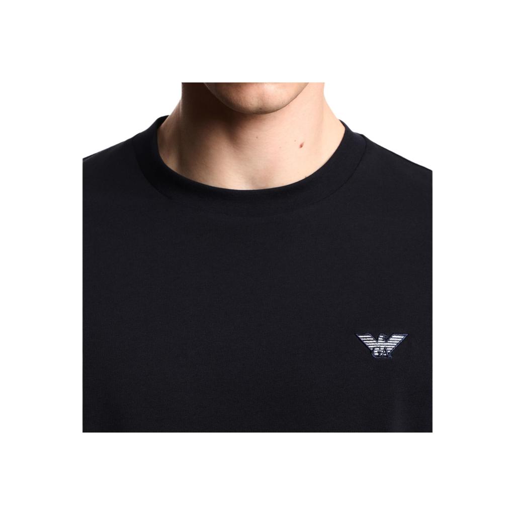 Emporio Armani Tricou Bărbați cu Mânecă Scurtă, Croială Slim Fit, Bumbac, Broderie Vultur EM005396-AF13715-UB118