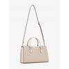 Michael Kors Arden Top Zip Satchel Medium   Mk Signature 35t6g4xs2b2605 Light Cream Multi