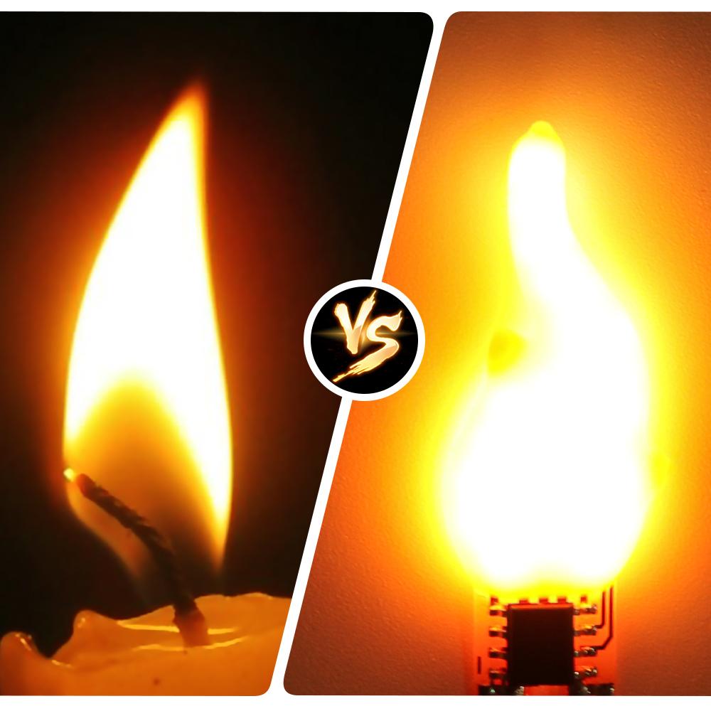 DC 3V Realistic Flickering Fire Flame Chip Wick for DIY LED Candles 1800K Filament Flameless Battery Candle Light Accessories