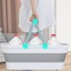 Foldable Soaking Wash Bucket, White, Foldable Washtub, Washing Basket, Washtub, Silicone Washtub, Easy Storage, Cleaning, Outdoor, Car Bucket, Fishing