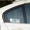 Alien Car Stickers We Are Not Alone for Auto Rear Window Bumper Scooter Body Helmet Vinyl Decals Car Accessories Decoration