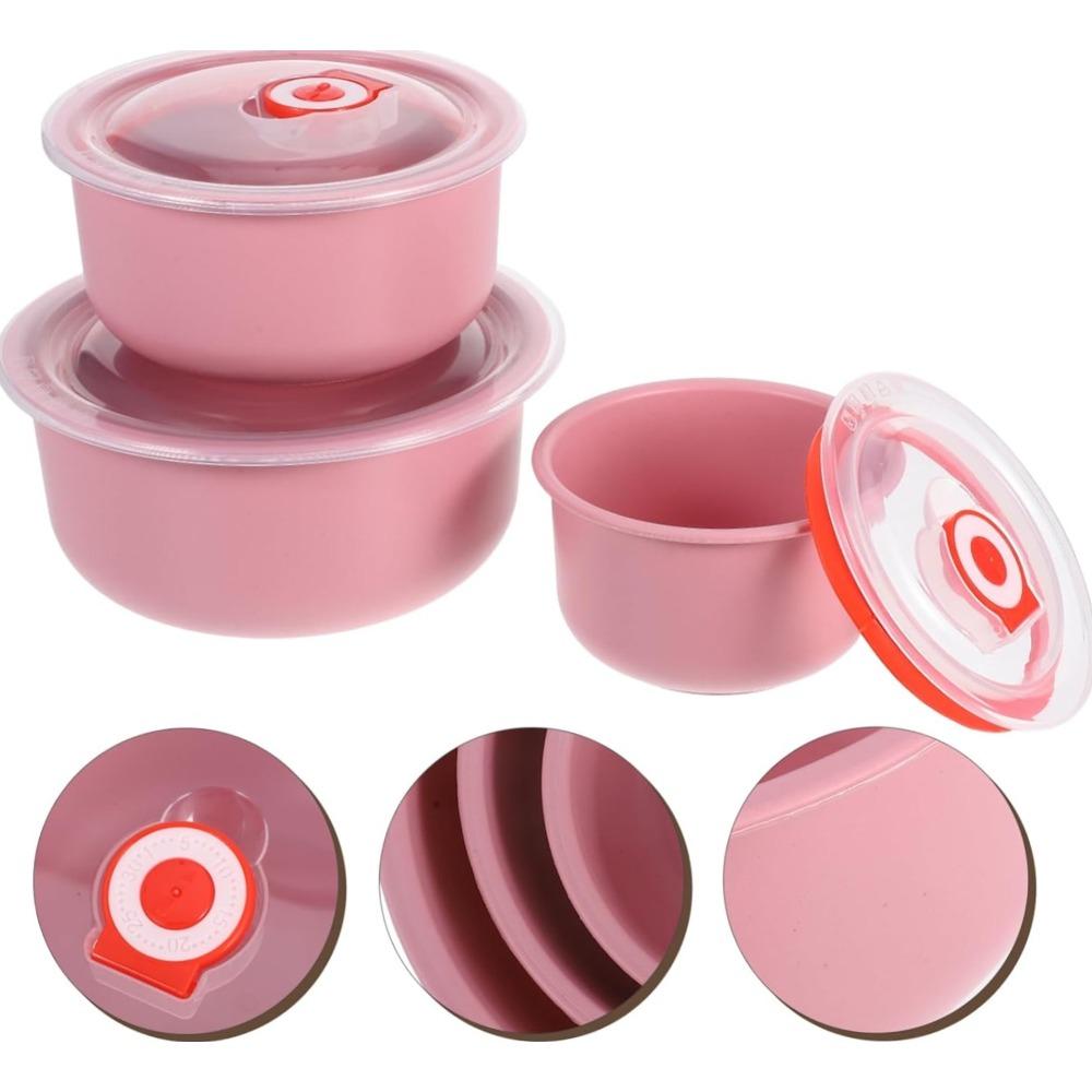 Lidded Plastic Lunch Box Fruit & Snack Storage Container Stackable Food Container Support Microwave Home Food Preservation Box