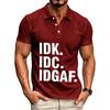 Men's Casual Letter Print Short Sleeve T-Shirt for Everyday Wear