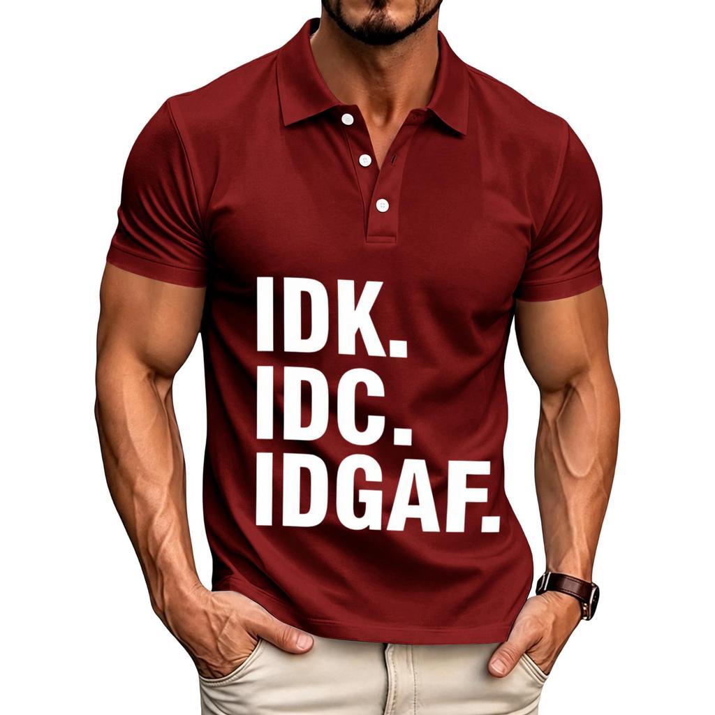 Men's Casual Letter Print Short Sleeve T-Shirt for Everyday Wear