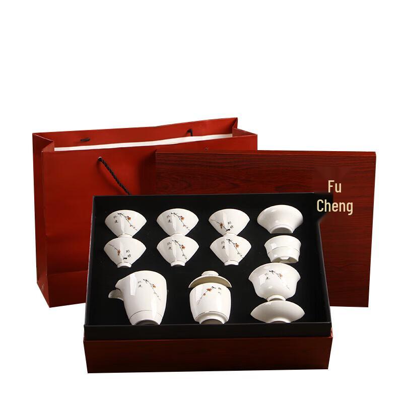 Tao Ding Xuan Heritage Suet Jade 11-Piece Ceramic Tea Set