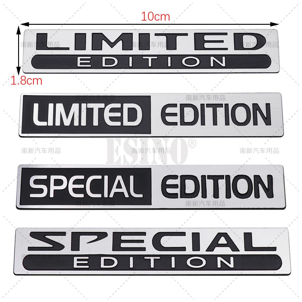 3D Limited Edition Special Edition Car Trunk Aluminium Badge Emblem Fender Rear Body Tailgate Accessories Adhesive Styling Badge