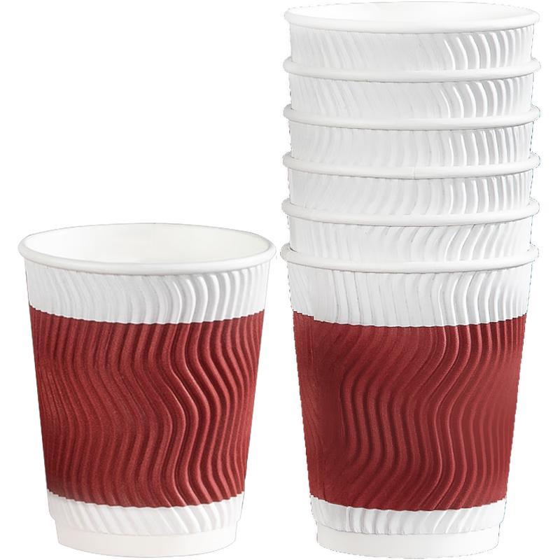 Temeiju Disposable Thickened Anti-Scald Paper Coffee Cups