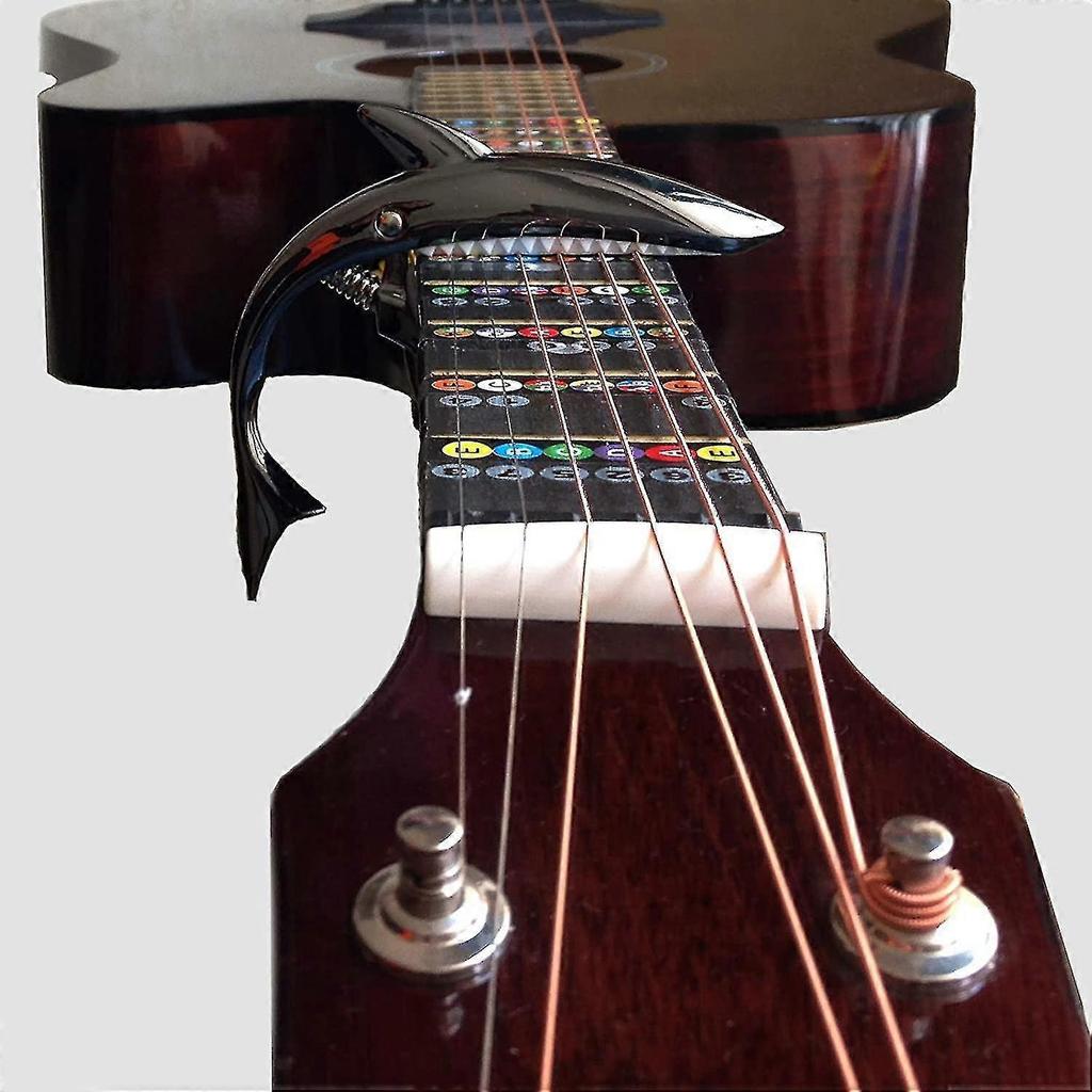 Guitar Capo For Electric Classical Guitar Ukulele Zinc Alloy Spring Capo (black), Suitable As A Holiday Gift (mother's Day Gift) - PR