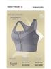 High-Impact Front Zipper Sports Bra with Fixed Cup