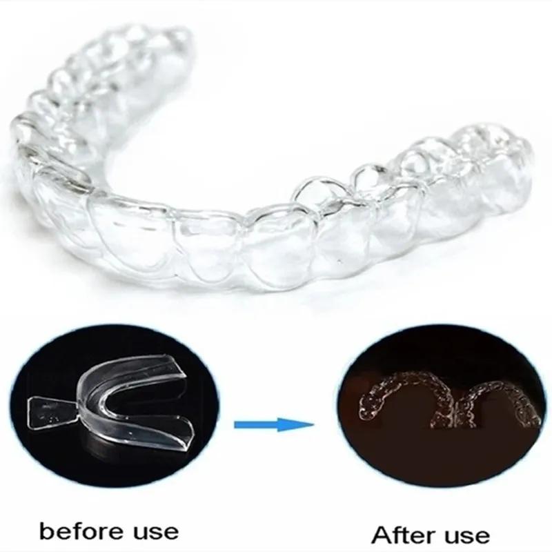 2 bucăți de protecție bucală din silicon pentru noapte anti sforăit, bruxism, albirea dinților, tavă pentru gură, sport, box, protecție pentru dinți, bretele sportive