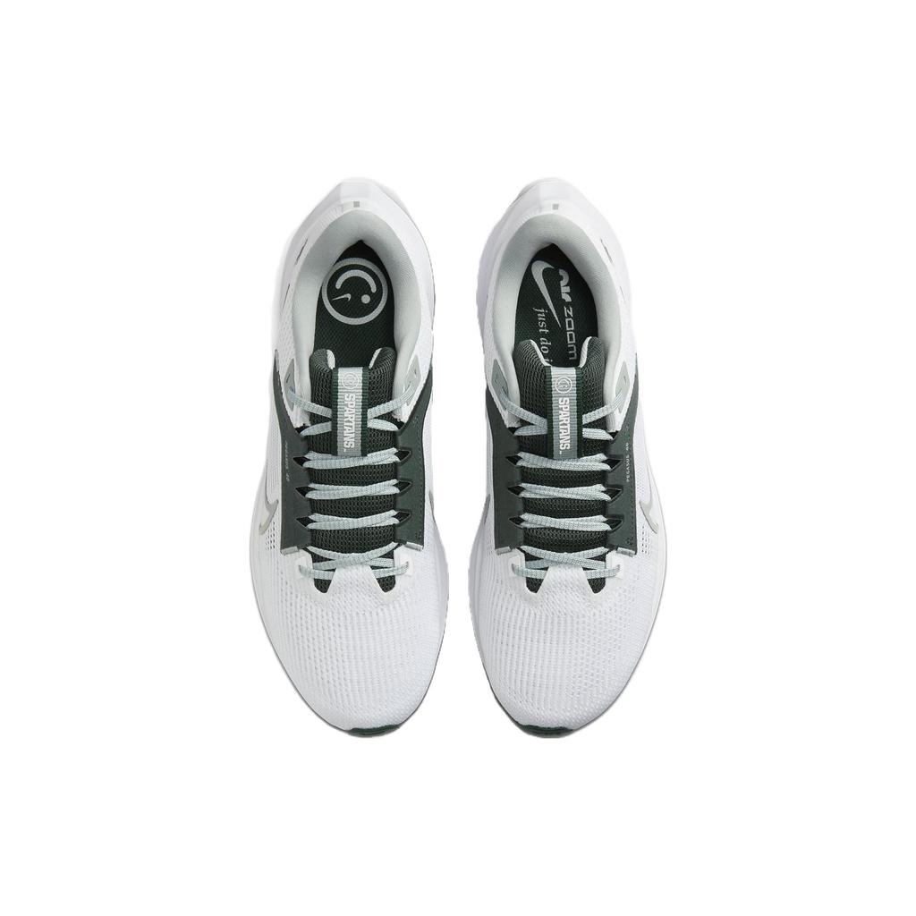 Nike Air Zoom Pegasus 40 Michigan State Men Sneakers White Pro-Green Silver-Wing DZ5999-100