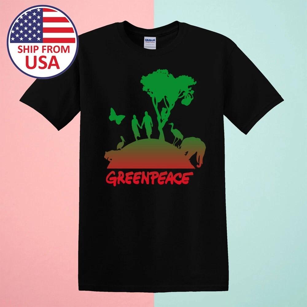 Greenpeace Tree Men s Black Size S-5XL L