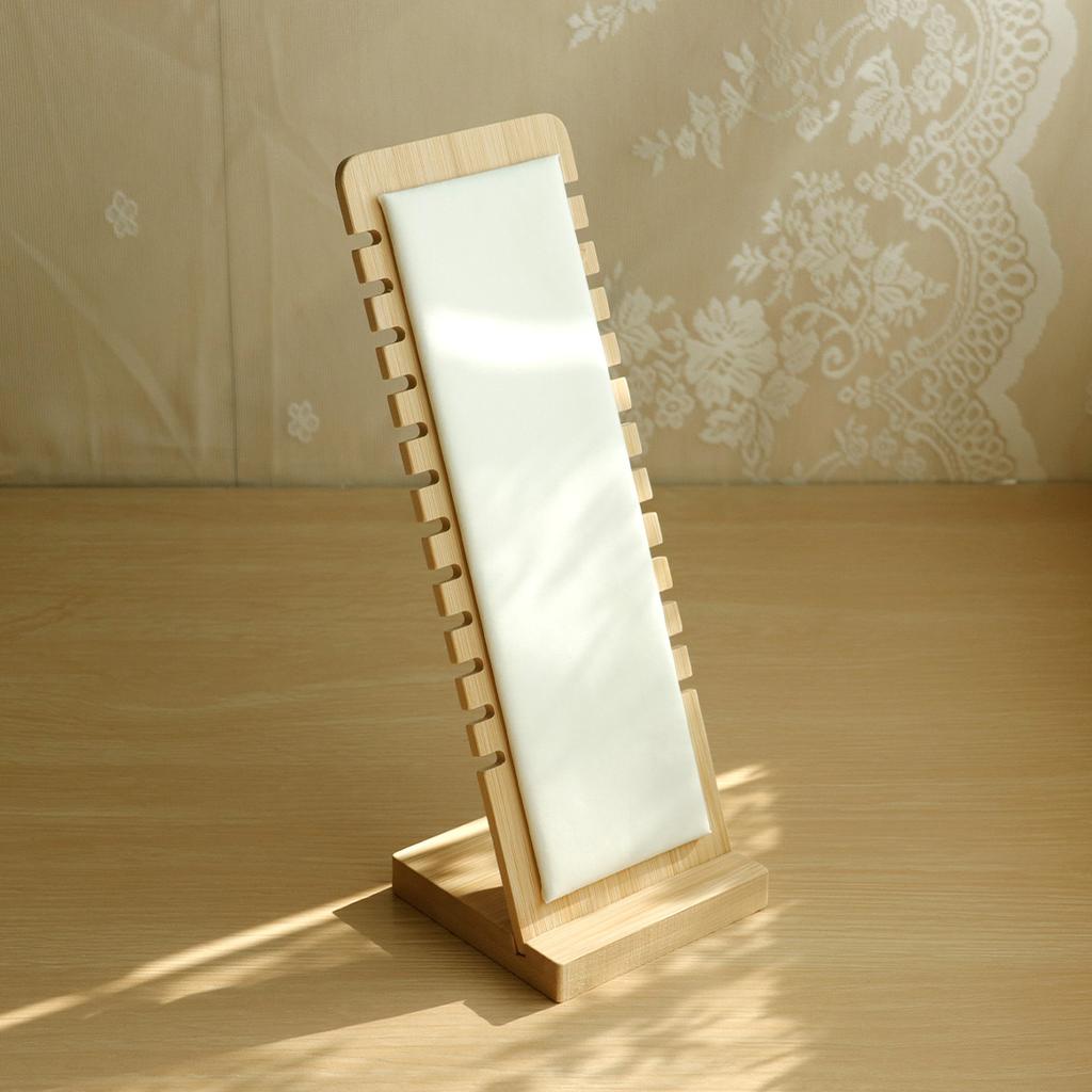 Wood Necklace Display Stand Large Capacity Pendant Bracelet Anklet Long Chain Jewelry Storage Rack Counter Showcase Prop