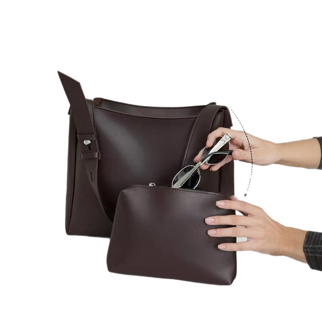 Sac fourre-tout rétro grande capacité pour femme 2025: Sac à main seau tendance pour les trajets domicile-travail