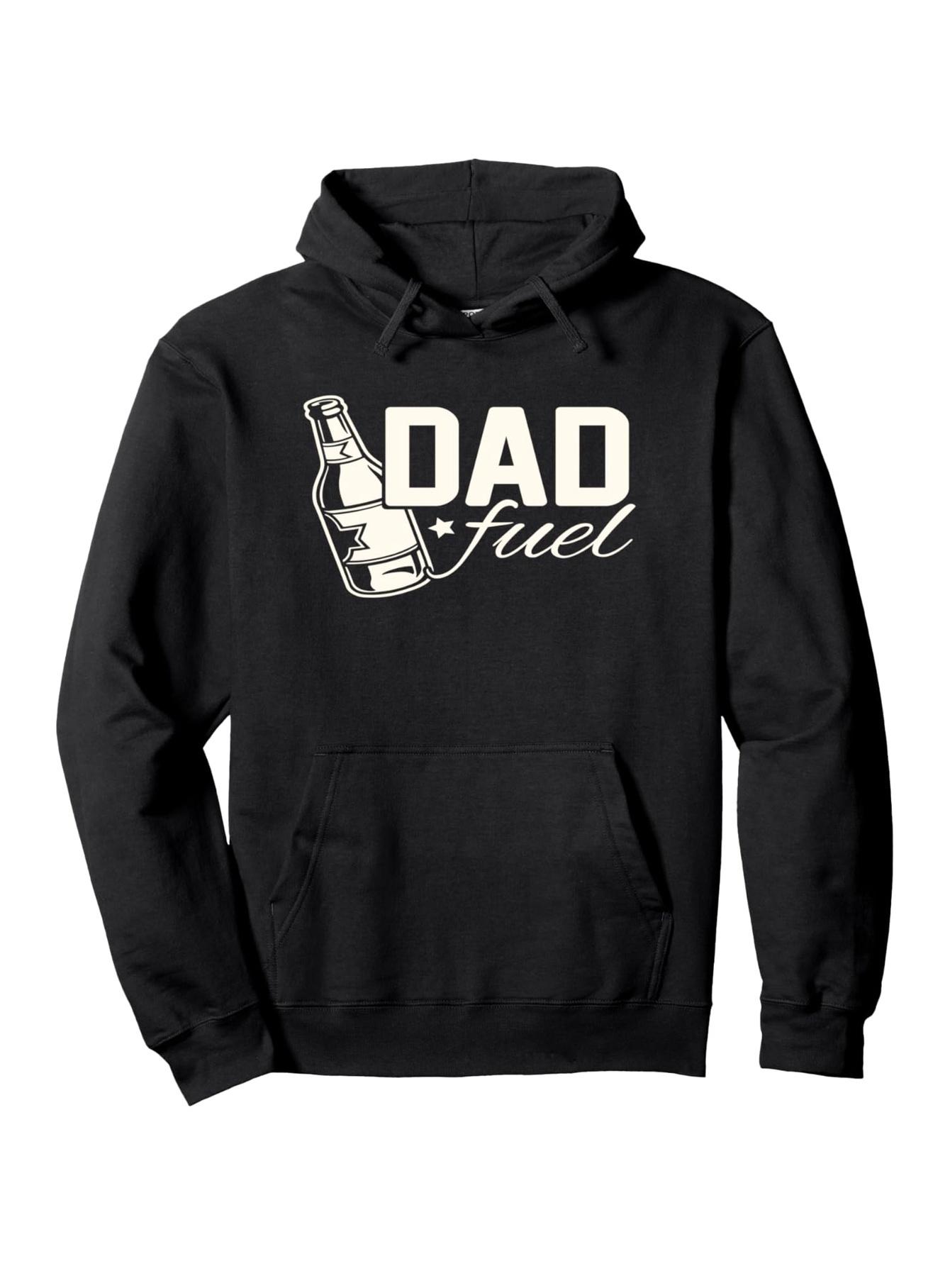 

Men s Funny Dad Beer Lover Hooded Sweatshirt - Long Sleeve Casual Pullover Hoodie with Beer Bottle Graphic & Dad Fuel Slogan 3XL