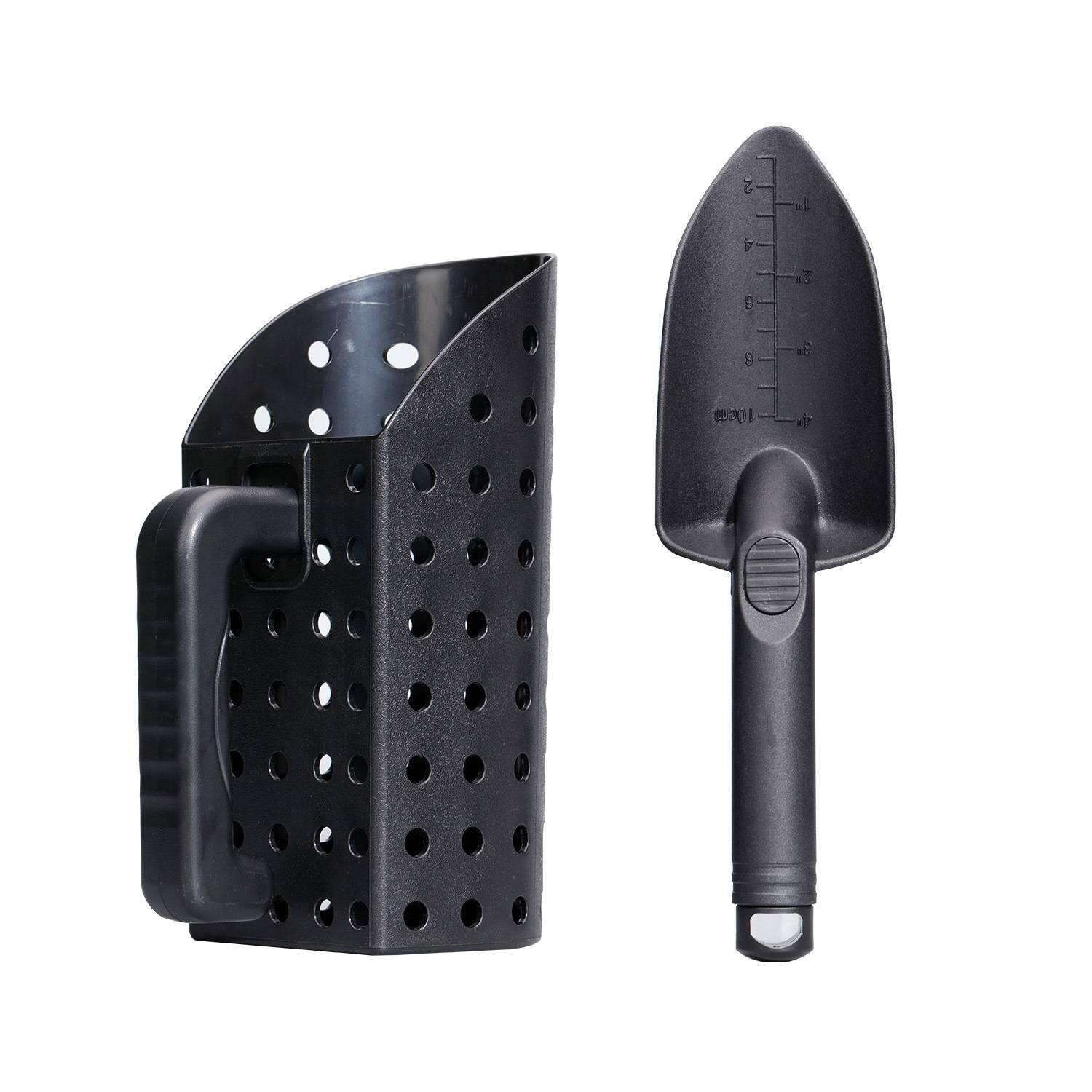 

Adventurers Fun Beach Treasure Hunting Tools Portable Plastic Sand Scoop And Shovel Set Ideal Gardening Tools Lawn Care Supplies чорний