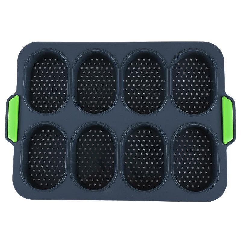 Silicone Bread Mold Baguette Baking Tray Nonstick Loaf Tin  8 Grid Bread Tin for Baking French Bread Mold Bakeware Baking Tool