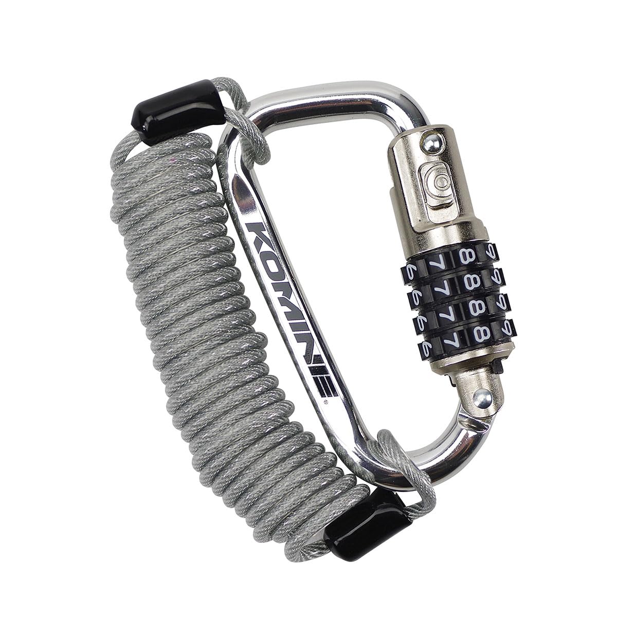 KOMINE Motorcycle Security Lock Carabiner Wire Lock Silver LK-115 One Size серебряный