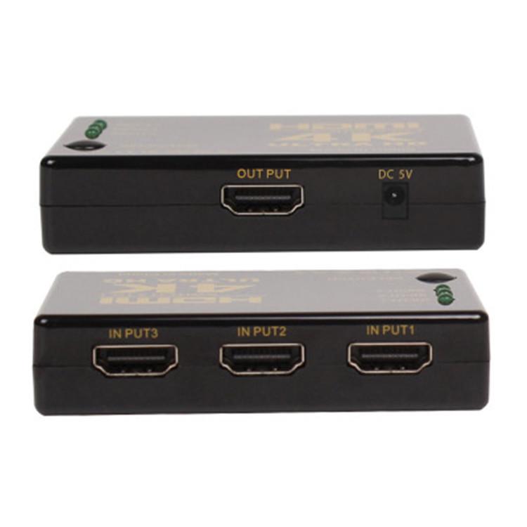 4K HDMI Switch 3x1 mit IR-Fernbedienung