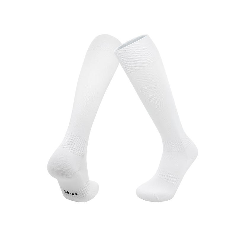 Summer Solid Color Towel Bottom Football Socks Stockings Training Socks Wear-Resistant Non-Slip Breathable Sweat-Absorbing High Sports Socks