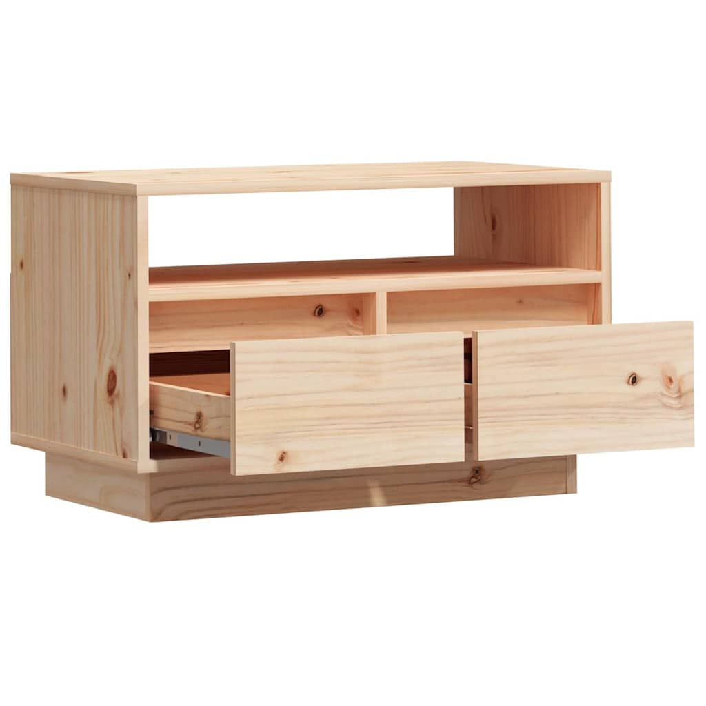 TV Stand 60 X 35 X 37 Cm Solid Pine Wood