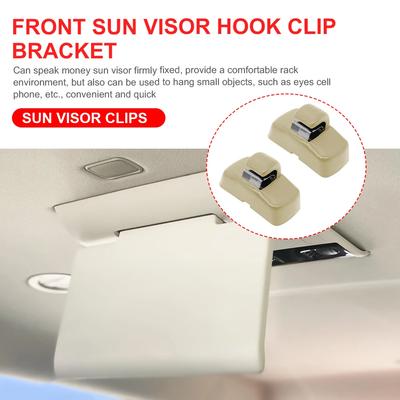2pcs Sun Visor Clip For Skoda Fabia Amarok Beetle Bora Variant Passat Lupo Syncro Sharan Golf Touran Caddy Eos Gol Car Accessory