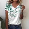 Women's 3D T-shirt Summer Women's Short V-neck Women's White Women's T-shirt