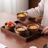 Auslaufsichere Holzschale Japanischer Stil Hoher Fuß Dessertteller Multifunktionale Obstschale Dessert