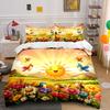 "Sunny Nature Scene With Birds" Exquisite Three-piece Bedding Set Gift for Kids and Adults