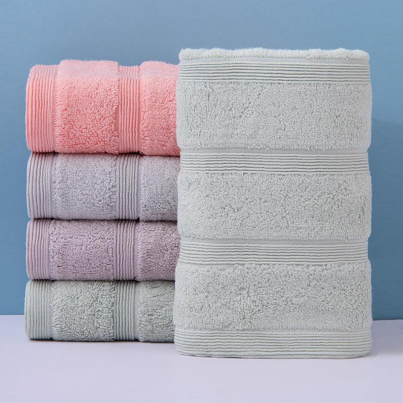 Absorbent Bamboo Fiber Washcloths - Pure Cotton Face & Bath Towels with Embroidered Logo