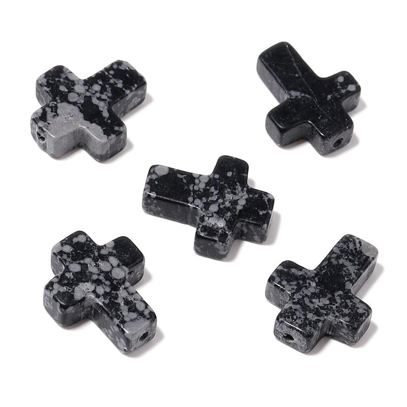 

5pcs 12x16mm Cross Shape Natural Stone Beads Agates Quartz Turquoise Beads Loose Spacer Beads For Jewelry Making DIY Accessories