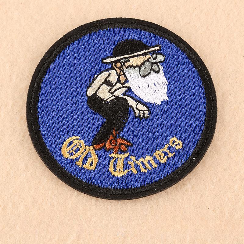 Embroidery Label Round Cloth Badge Shoulder Badge Clothing Accessories Hand Account DIY Patch Sticker Embroidery Sticker Cloth Sticker