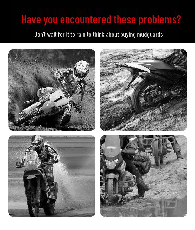 Universal Motorcycle Sports Car Racing Mudguard: Front & Rear Extender