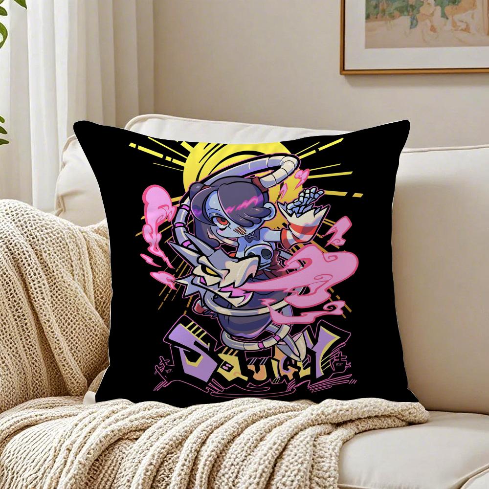 Stylish Game SSkullgirls Cartoon Cushion Cover Linen Pillowcase Soft for Sofa Bed Home Room Decor