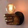 Neu Amerikanischen Vintage Holz Hand Modell Wand Lampen Loft Foyer Harz Wand Lichter Restaurant Studie Esszimmer Kaffee Shop Lichter