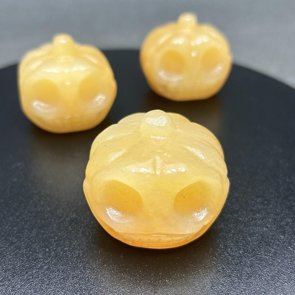 1 Pcs Natural Crystals, Icestone, Pumpkin Crystal Frozen Stone, Mini Ornaments, Halloween Day, Desk Decorations, Gifts