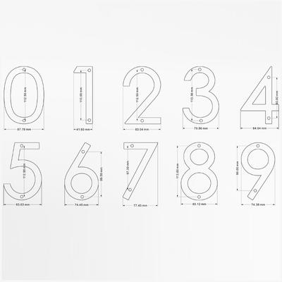 1PC Floating House Number,Modern Letters Door Alphabet,Home Outdoor Black 3D Numbers Address Door Number Plaques for Wall