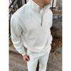Men's Spring Stand Up Collar Sweatshirt with a Half Zipper Stand Up Collar Design, Suitable for Outdoor Leisure In Spring and Autumn