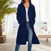 Women's Fashion Casual Plus Size Hooded  Long-Sleeve Solid Jacket