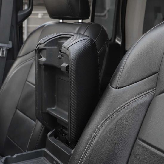Armrest Cover Pad for Jeep Wrangler JL JT 2018+ Carbon Fiber Leather Accessories