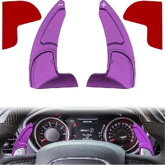Steering Wheel Shift Paddle Extended Shifter Trim Cover For Dodge Challenger Charger Durango RT & Scat Pack 2015-2024, For Jeep Grand Cherokee 2014-