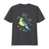 Blue and Gold Macaw Anatomy T shirt for Funny Parrot Lover Cute Pet Bird Mom Dad Top vintage Washed Stretched fashion