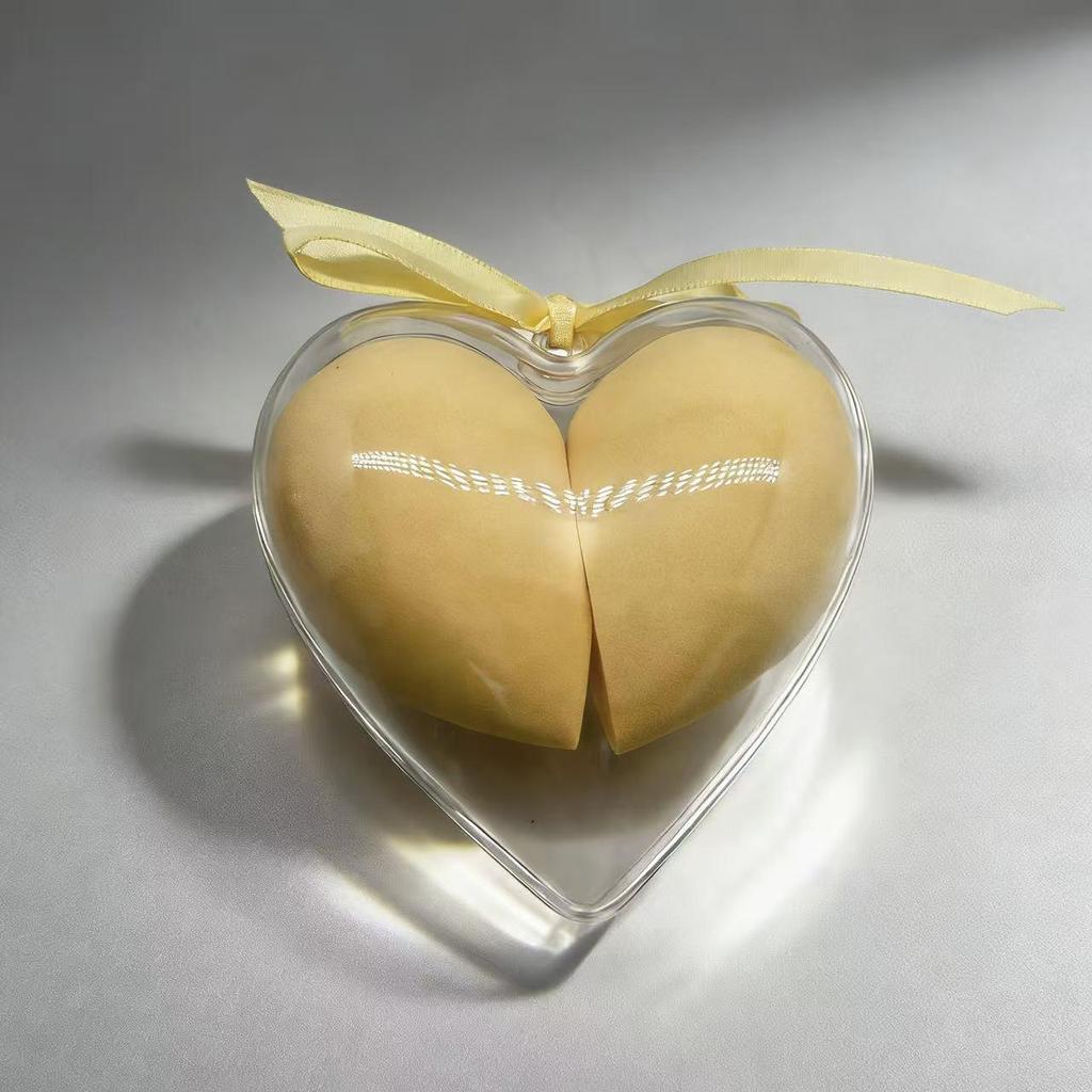 Valentine's Day Heart-Shaped Makeup Sponge Gift Set, Individually Packed, Super Soft, Non-Edible