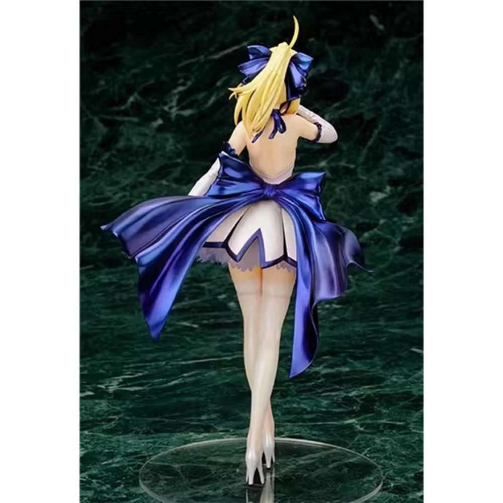24CM Anime Fate/Stay Night Unlimited Blade Works Altria Pendragon Saber Figur Typ Hochzeitskleid Ver 1/7 Modell Spielzeug Puppenfigur