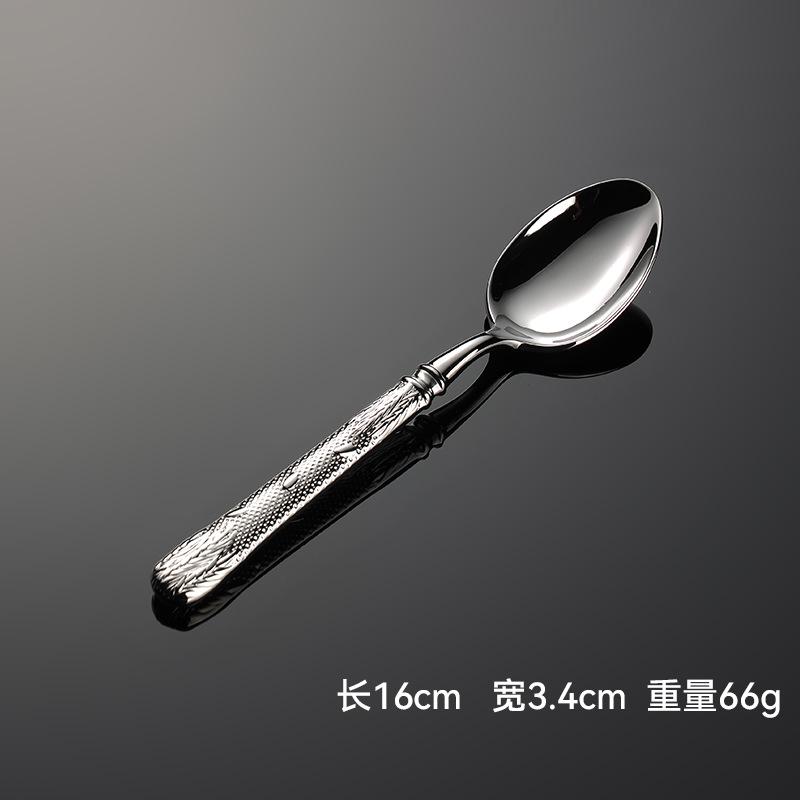 Kłos pszenicy 304 zachodnia zastawa stołowa nóż do steków i widelec łyżka łyżeczka do herbaty widelec do herbaty wysoka wartość hotelowa kuta zastawa stołowa nóż i widelec