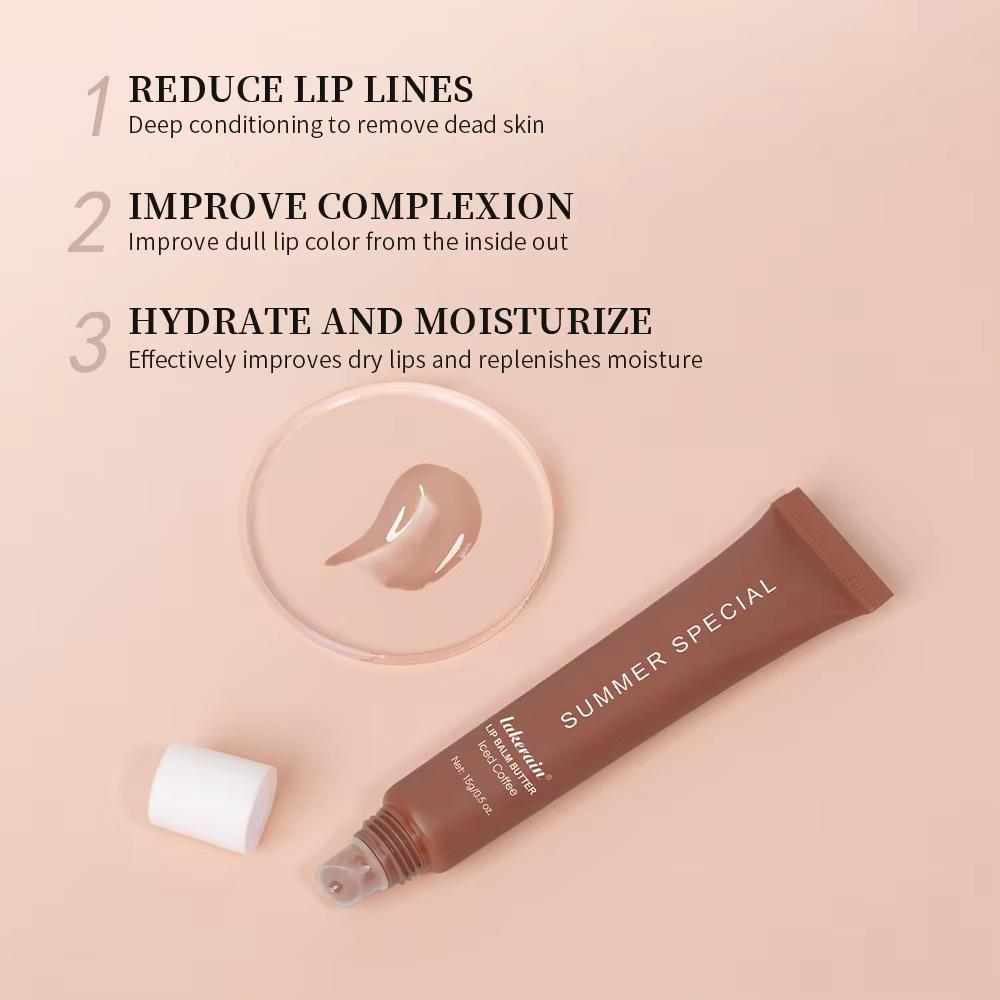 Summer Lip Balm Moisturizing Mirror Lip Gloss Lip Vanilla Mint Iced Coffee Cake Smell Lipstick Transparent Lip Oil Makeup
