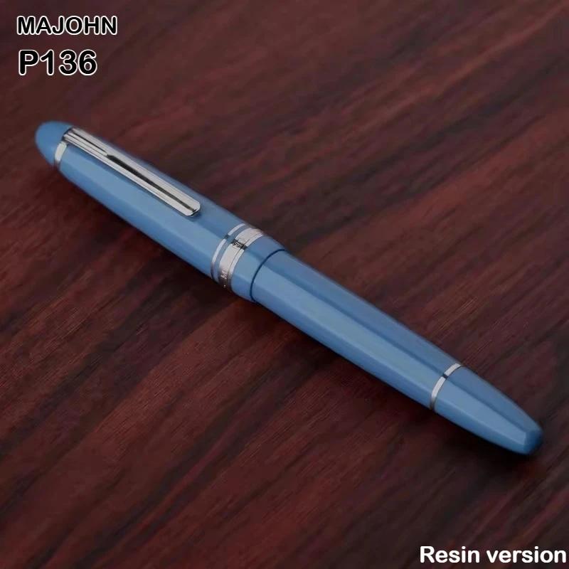 MAJOHN P136 Piston Fountain Pen Anti-slip with 3D EF/F Anti-slip Hammer Pattern Version Pen School Supplies Stationery
